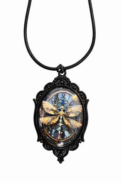 Stained Dragonfly Pendant
